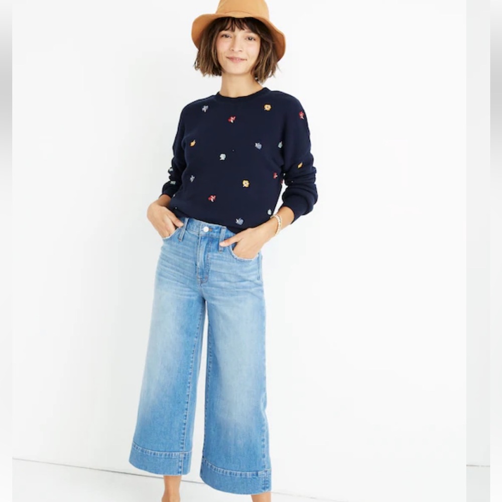 Madewell Light Blue Wide Leg Flare Jeans